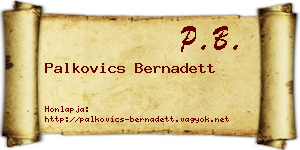 Palkovics Bernadett névjegykártya